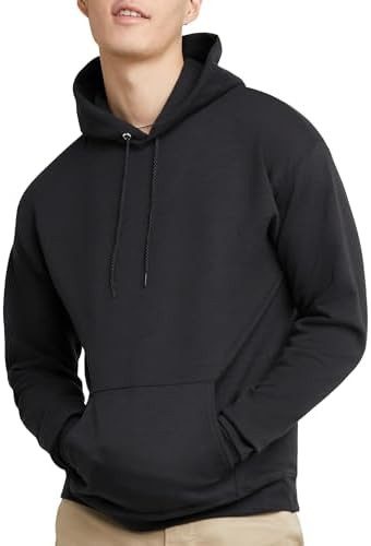 Hanes EcoSmart Hoodie, Midweight Fleece, Pullover Hooded Sweatshirt for Men | Amazon (US)