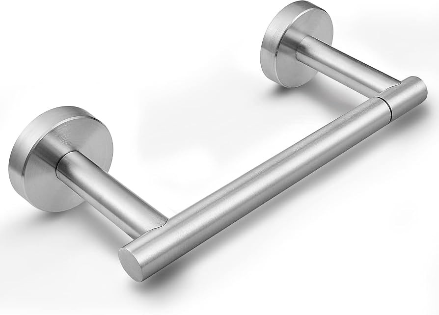 POKIM Toilet Paper Holder Brushed Nickel Metal Bathroom Flexible Pivoting Large Tissue Roll Handl... | Amazon (US)