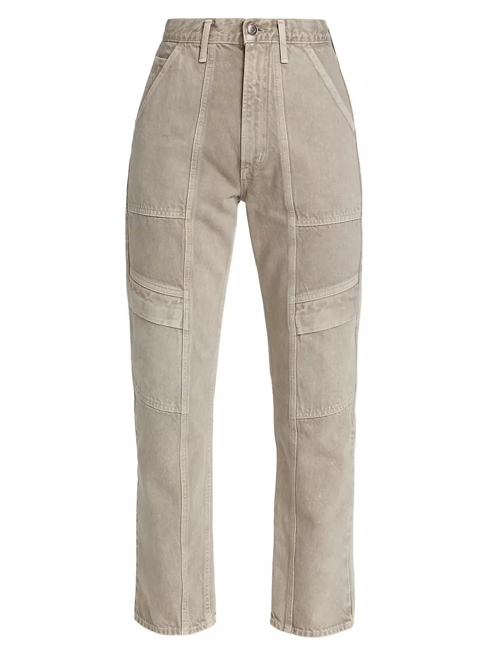 Cooper High-Rise Rigid Straight Cargo Jeans | Saks Fifth Avenue