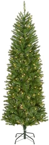 National Tree Company 6.5 ft Pre-Lit Kingswood Fir Slim Artificial Christmas Tree, 250 Clear Ligh... | Amazon (US)