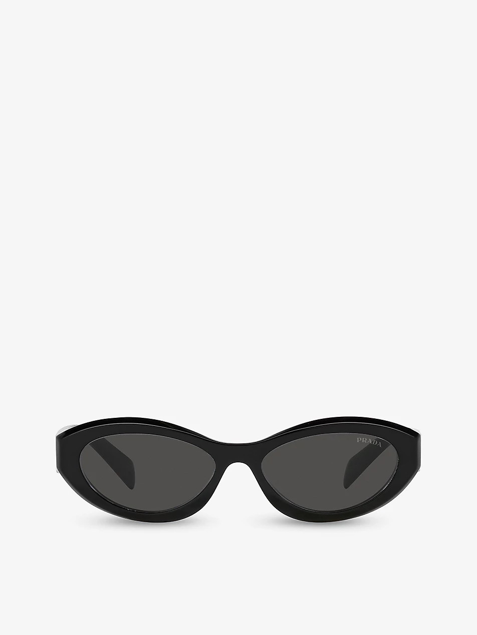 PR 26ZS irregular-frame branded-arm acetate sunglasses | Selfridges