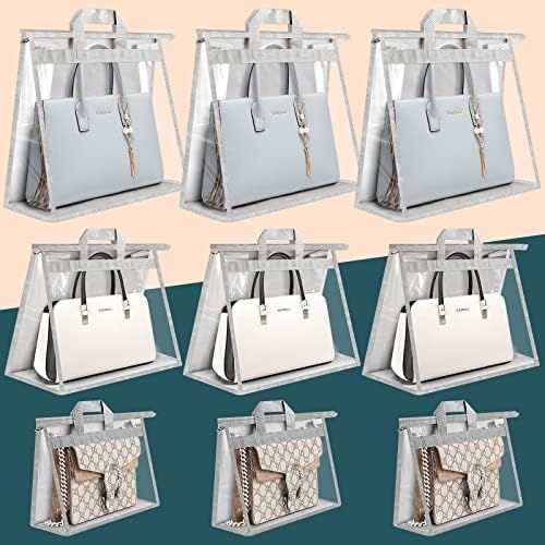 FADOTY 9 Packs Dust Bags for Handbags, Clear Handbag Storage, Handbag Dust Bags Purse Storage Organi | Amazon (US)