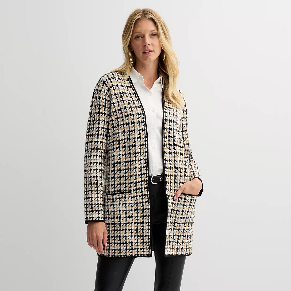 Women's Nine West Clean Collar Coatigan | Kohl's