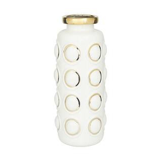 White Stoneware Contemporary Vase, 16" x 6" x 7" By Cosmoliving By Cosmopolitan | Michaels® | Michaels Stores