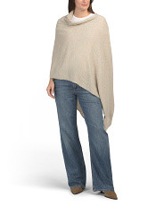 Lambswool Blend Lightweight Cowl Neck Poncho | Hats, Gloves & Scarves | Marshalls | Marshalls
