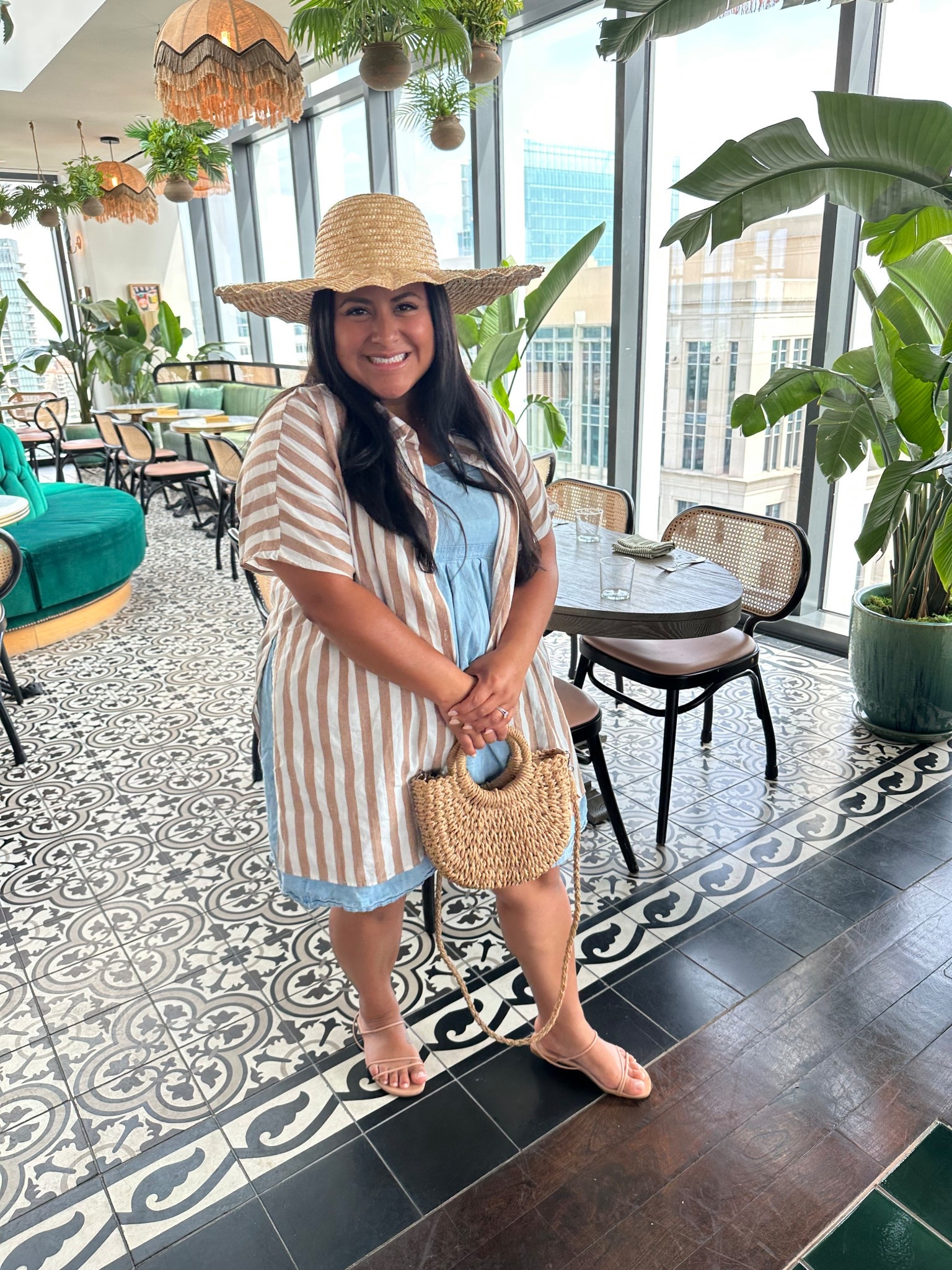 Wearing pieces I love, surrounded by people I love, in a place that feels like a little escape. This linen moment + denim dress combo just gets me & the hat? She’s doing her part. ☀️🫶🏽
Linked everything I wore in my LTK. 🤍

#WeekendOutfit #LTKMomStyle #StyleForRealLife #BrunchWithTheGirls #LTKcurves #MomStyleMadeEasy #OOTDforMoms #CupsheStyle #AmazonFashion #LackOfColor

#LTKTravel #LTKMidsize #LTKStyleTip