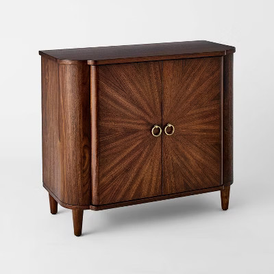 Nephi Two Door Cabinet Walnut Brown Wood Veneer  - Threshold™ designed with Studio McGeeThis it... | Target