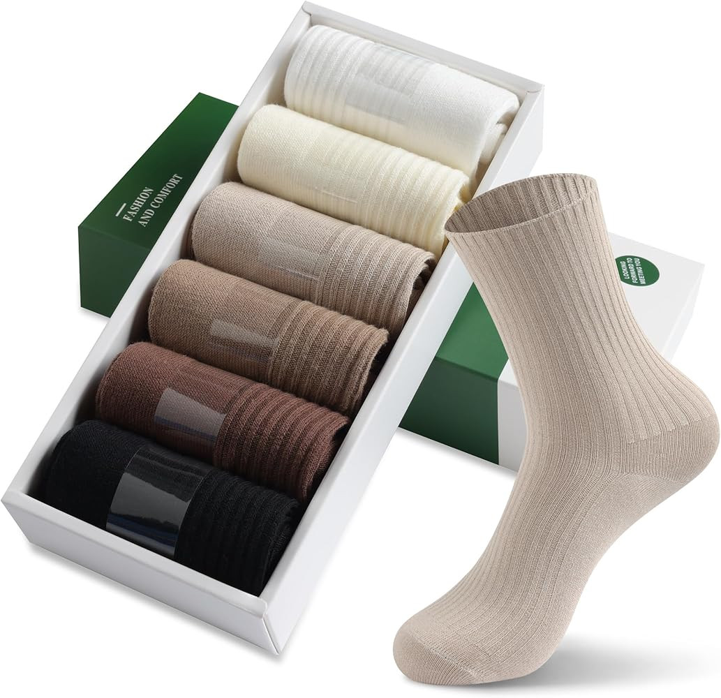 KANAV 6/12 Pairs Ankle Socks for Women Cute Cotton Crew Casual Dress Socks | Amazon (US)