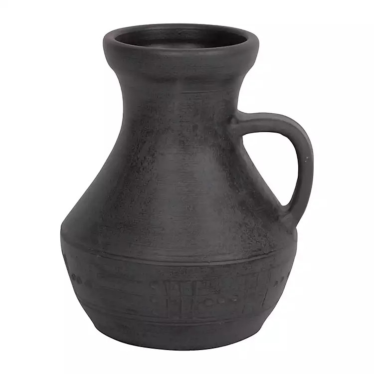 Black Ceramic Pattern Pitcher, 14 in. | Kirkland's Home