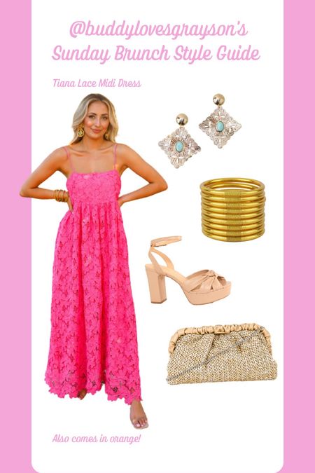I am a size medium in the Tiana Lace Midi dress!💋 
BuddyLove Sunday brunch outfit mom friendly outfit church look maxi dress summer outfit

#LTKstyletip #LTKSeasonal #LTKFind