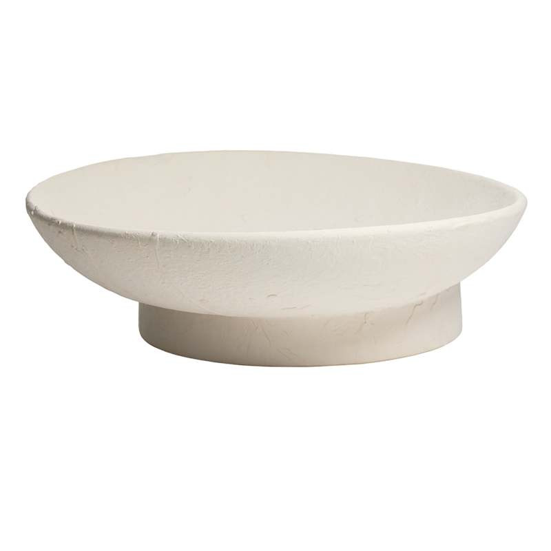 White Ceramic Bowl, 12" | At Home