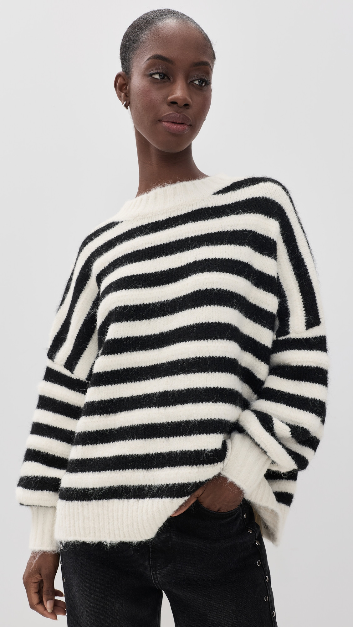 VRG GRL Sam Stripe Knit Sweater Stripe XL | Shopbop