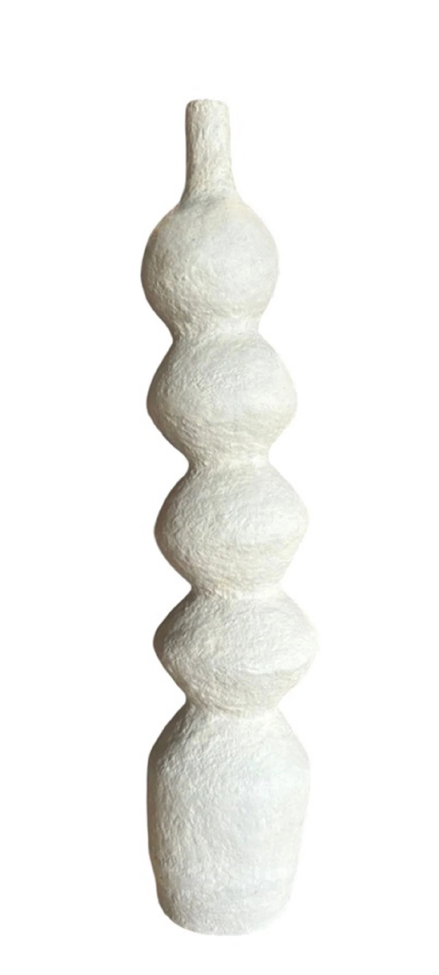 Narrow Neck Paper Mache Tan Vase H 55" | Wayfair North America