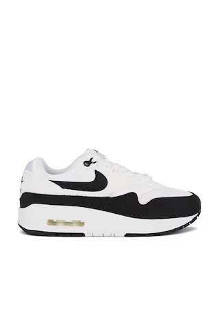 Nike Air Max 1 Sneaker in White, Black, & Summit White from Revolve.com | Revolve Clothing (Global)