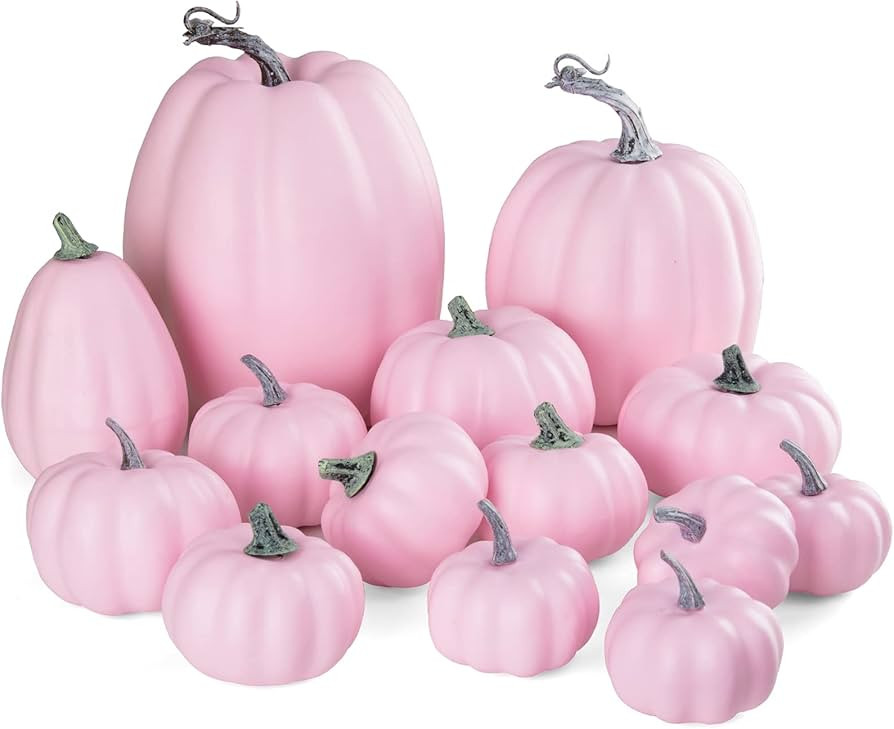joyhalo Fall Pumpkin Decor - 14 Pack Fake Large Pumpkins for Decorating Outside Artificial Pumpki... | Amazon (US)