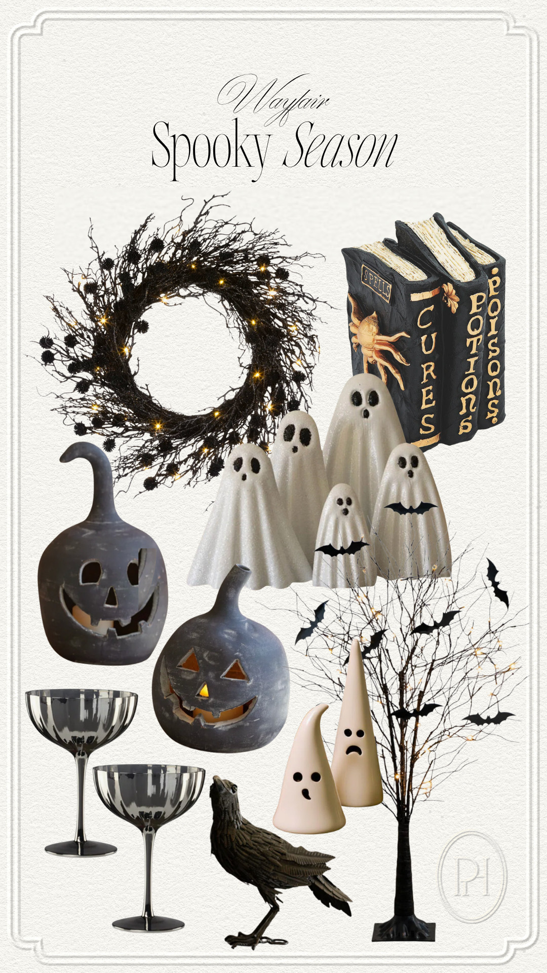 Top finds for spooky season on Wayfair!

Halloween decor, Halloween accents, black and white decor, Halloween wreath, black wreath, ghosts, black pumpkins, terracotta pumpkins, Halloween tree, ravens, ghost figurines, Halloween mantle, black coup glasses 

 #LTKSeasonal #LTKHome