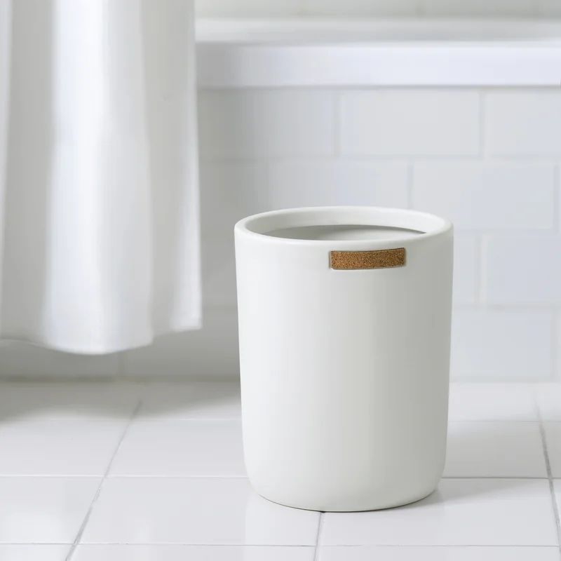 Bekki Ceramic / Porcelain Open Waste Basket ( 1.14 Gallons ) | Wayfair North America