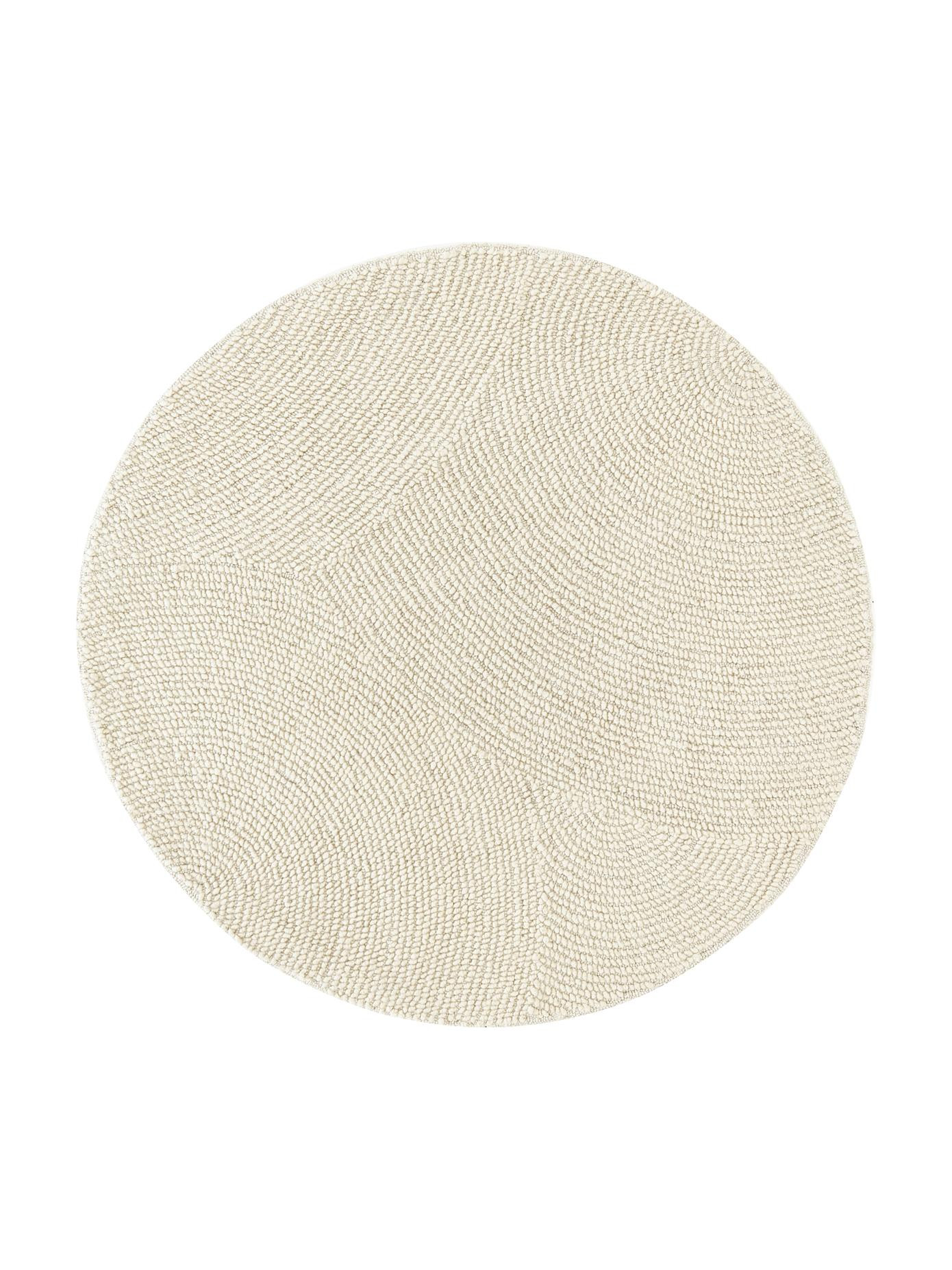 Round, hand-tufted, short-pile Eleni rug made from recycled materials | Westwing EU
