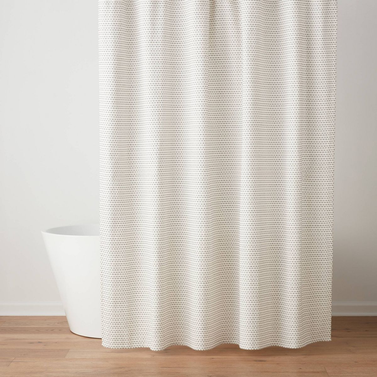 Woven Dotted Line Shower Curtain - Threshold™ | Target