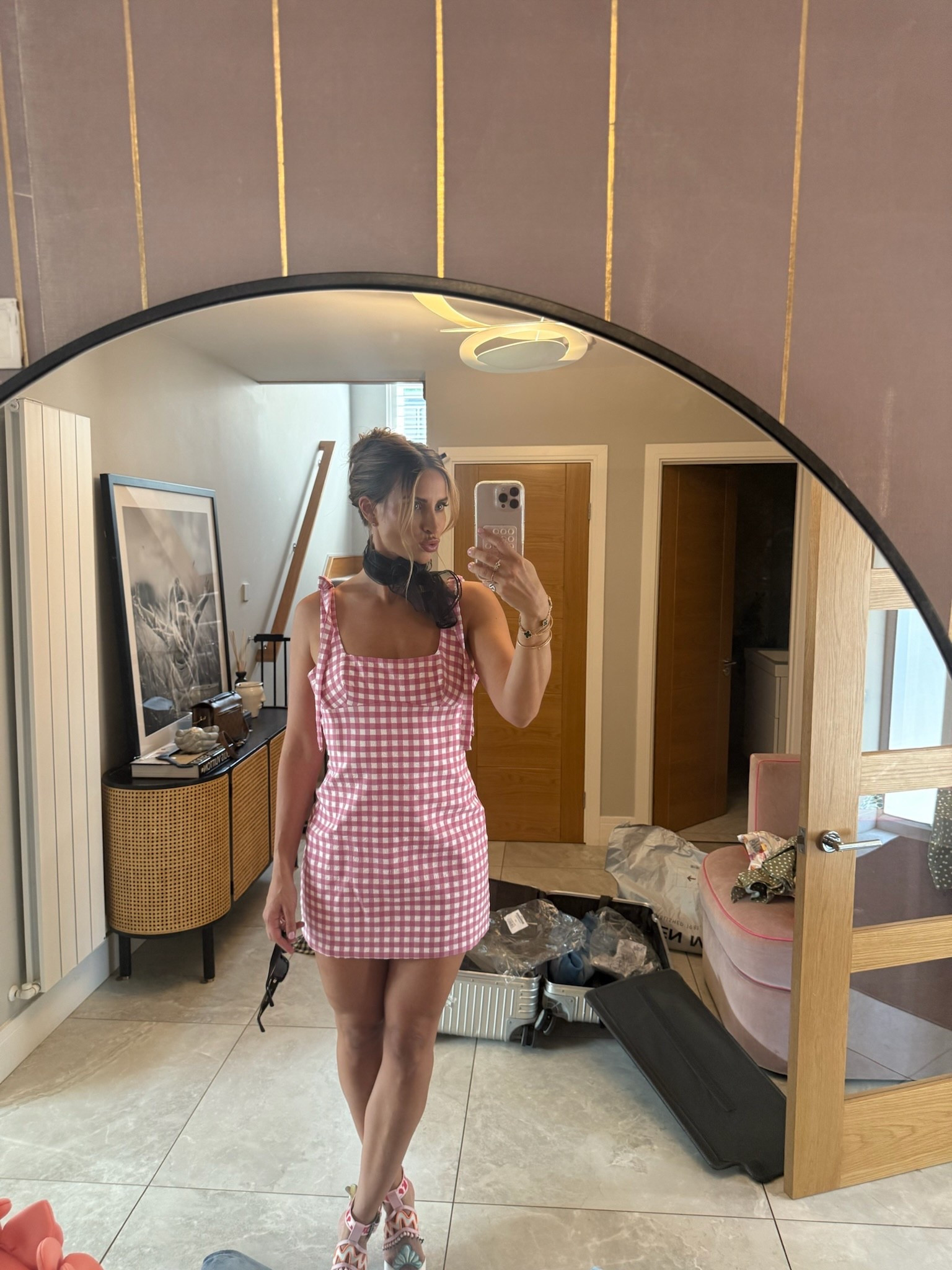 Gingham Goals 💖☀️
Sweet, sassy, and made for summer — this pink gingham mini is giving retro picnic vibes with a glam twist. Styled with sporty trainers for a casual edge and a sheer neck scarf to level up the look.
📸 Tap to shop the full fit and steal this mirror moment!

#LTKuk #LTKstyletip #LTKsummer