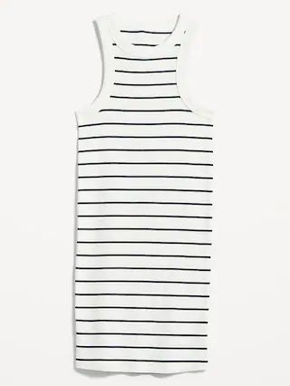 Fitted Striped Sleeveless Rib-Knit Mini Dress for Women | Old Navy (US)