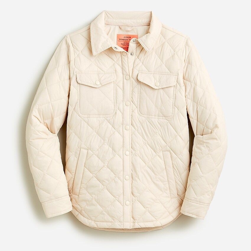 Quilted lightweight shirt-jacket | J.Crew US