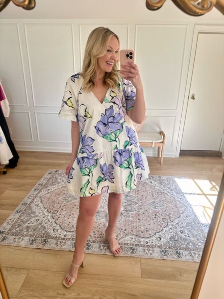 Love this mini dress! I love the flutter detail on the sleeves! I’m wearing a medium - vacation outfit - work outfit - Easter 

#LTKstyletip #LTKworkwear #LTKmidsize