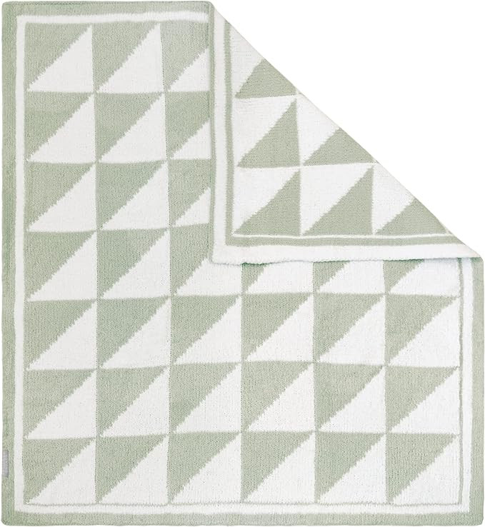 Living Textiles Chenille Baby Blanket - Sage Triangle Ultra Soft, Thick, and Versatile | Warm Bla... | Amazon (US)