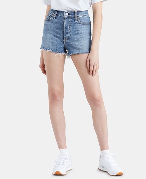 Levi's Wedgie Cutoff Denim Shorts & Reviews - Shorts - Juniors - Macy's | Macys (US)