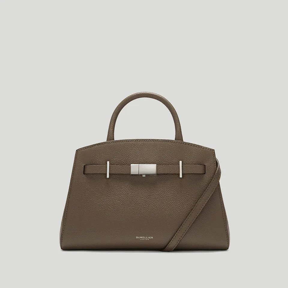 The Small Hudson | Dark Taupe Small Grain | DeMellier | DeMellier