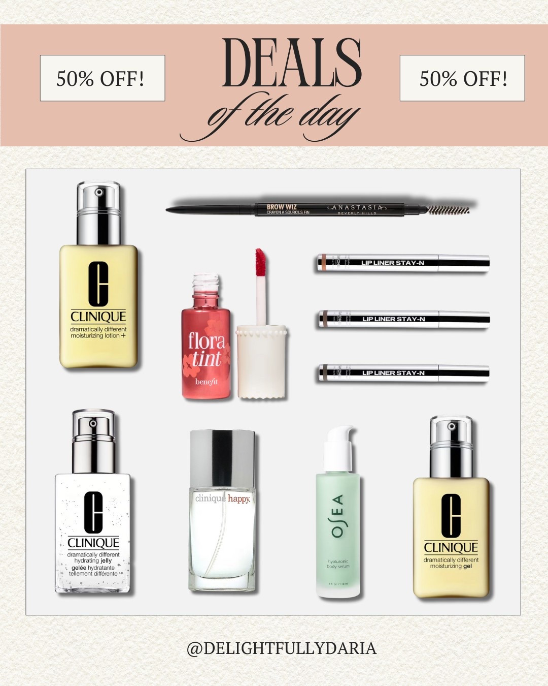 50% off today only! 

#LTKSaleAlert #LTKBeauty