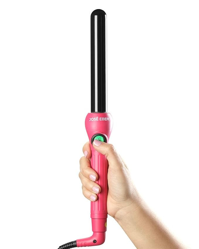 Jose Eber 25mm Clipless Digital Curling Iron Wand, Dual Voltage, Pink (Analog) | Amazon (US)