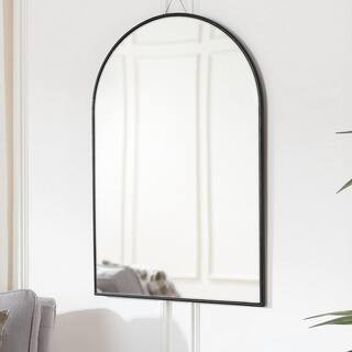 Home Decorators Collection Medium Arched Black Classic Accent Mirror (35 in. H x 24 in. W) H5-MH-... | The Home Depot