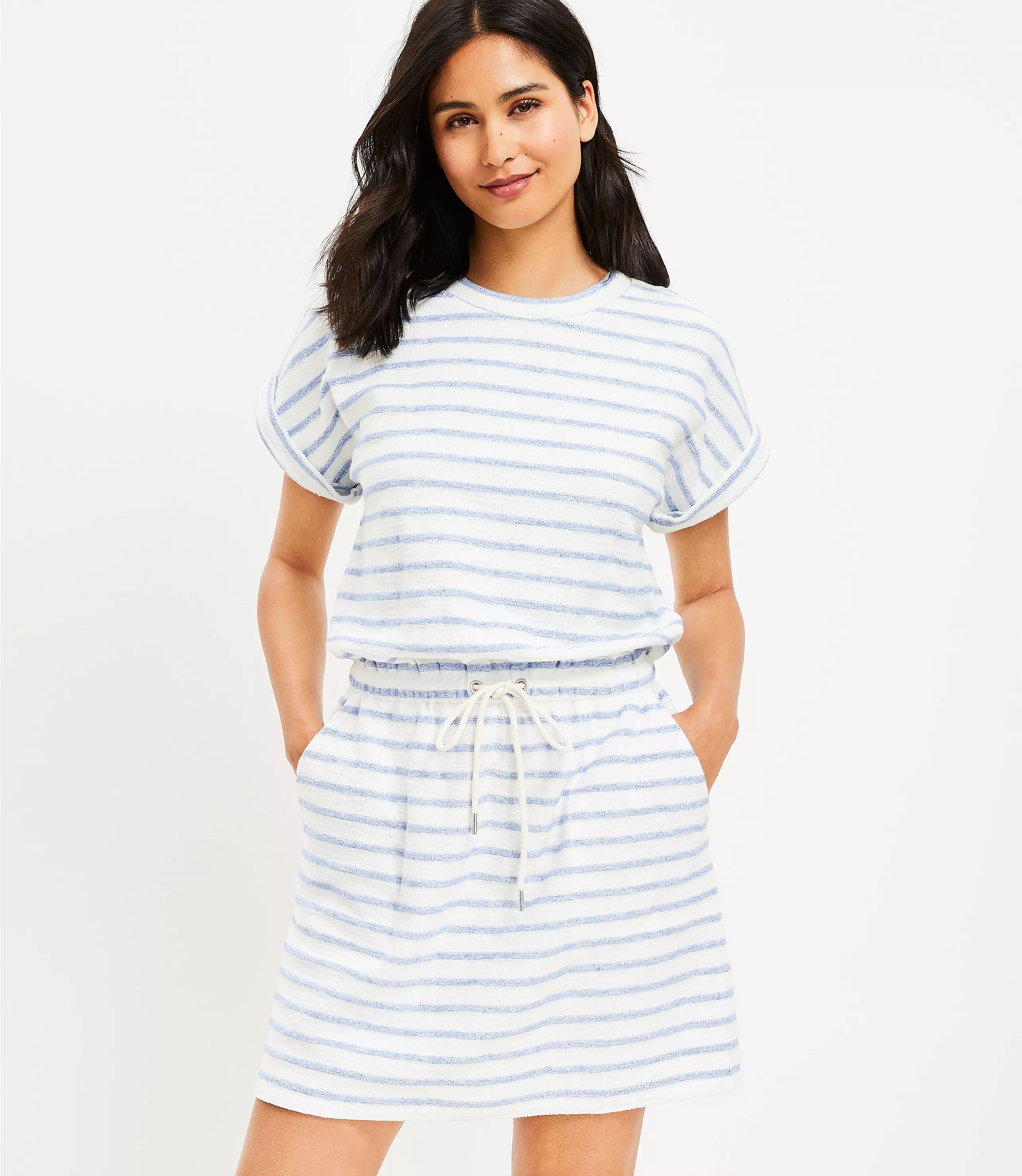 Lou & Grey Cozy Cotton Terry Pocket Dress | LOFT