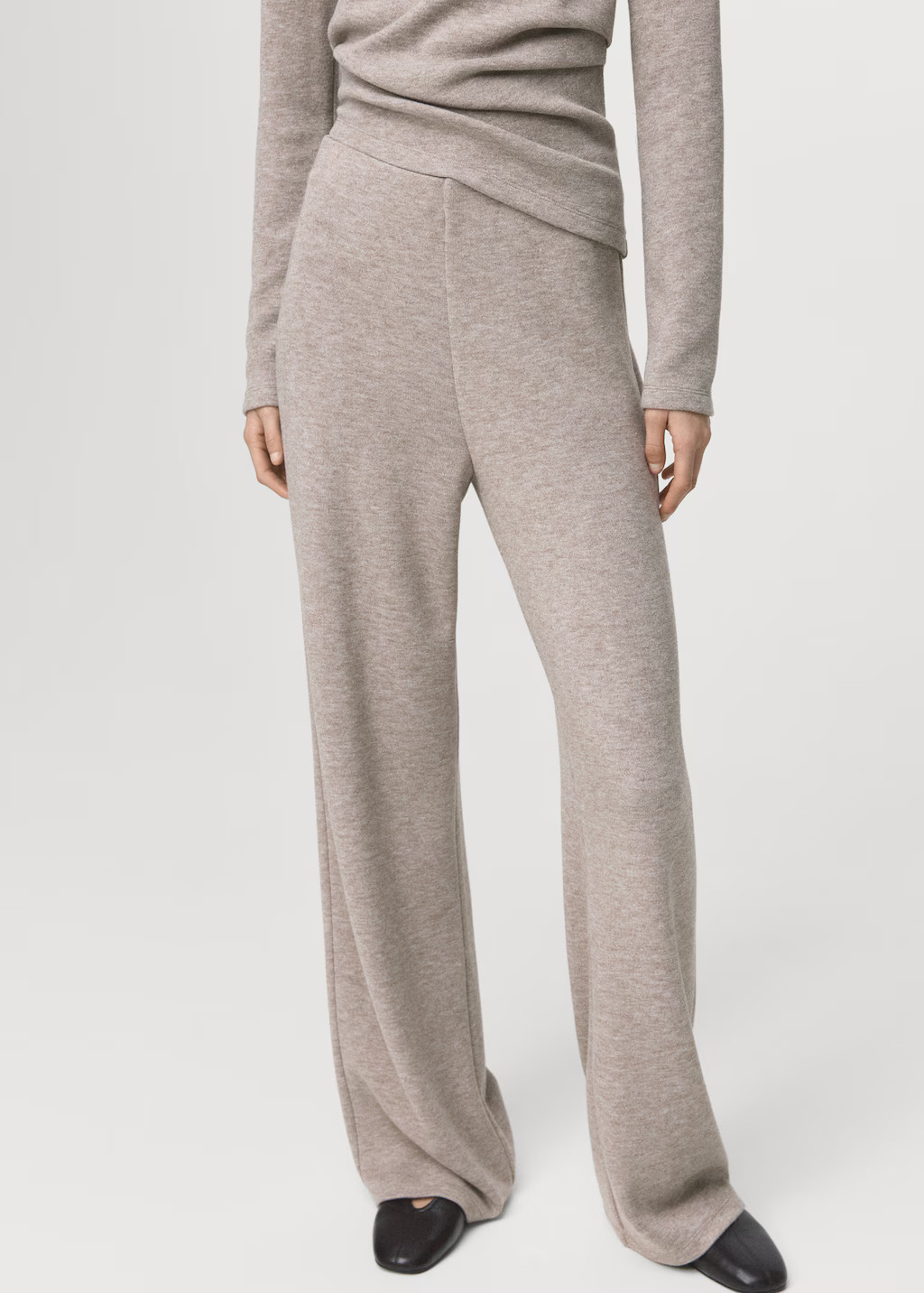 Straight-fit trousers with elastic waist | MANGO (UK)