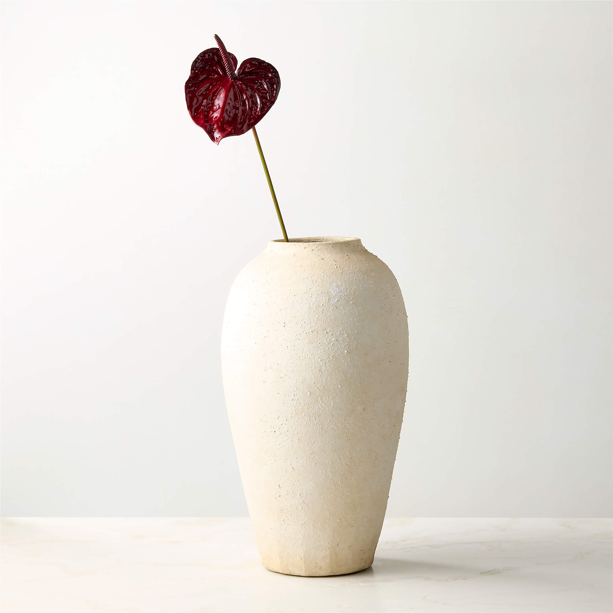 Faux Burgundy Anthurium Stem 26" | CB2 | CB2