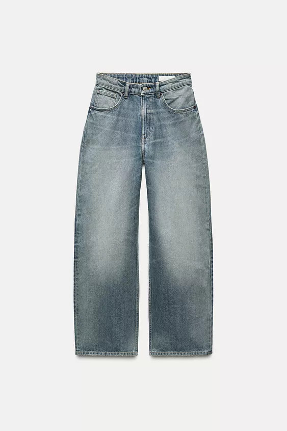 RELAXED OVERSIZE HIGH-WAISTED JEANS | Zara US