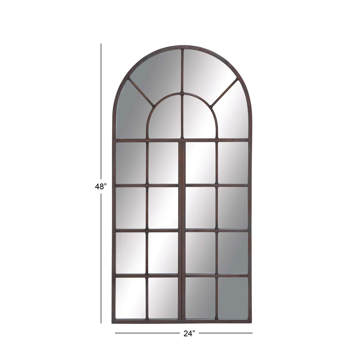Metal Arched Window Pane Wall Mirror | Wayfair North America