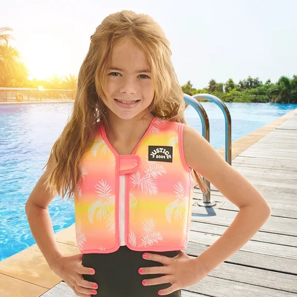 Justice Swimming Vest Pink Orange | Walmart (US)
