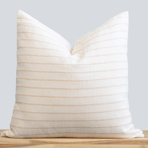 Julia Pillow Cover  Hmong Textile  Striped Pillow Cream | Etsy | Etsy (US)