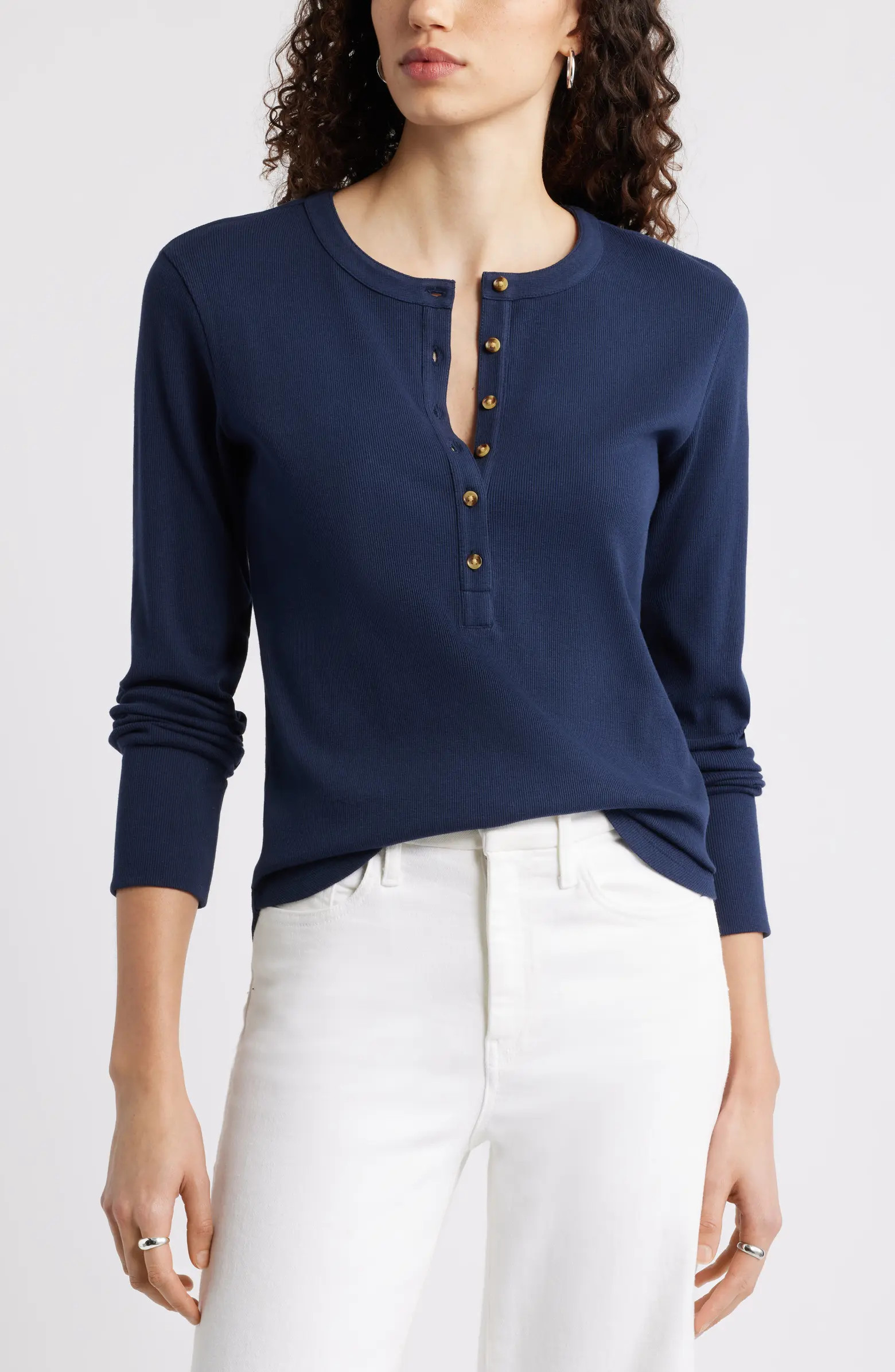 Caslon® Rib Henley | Nordstrom | Nordstrom