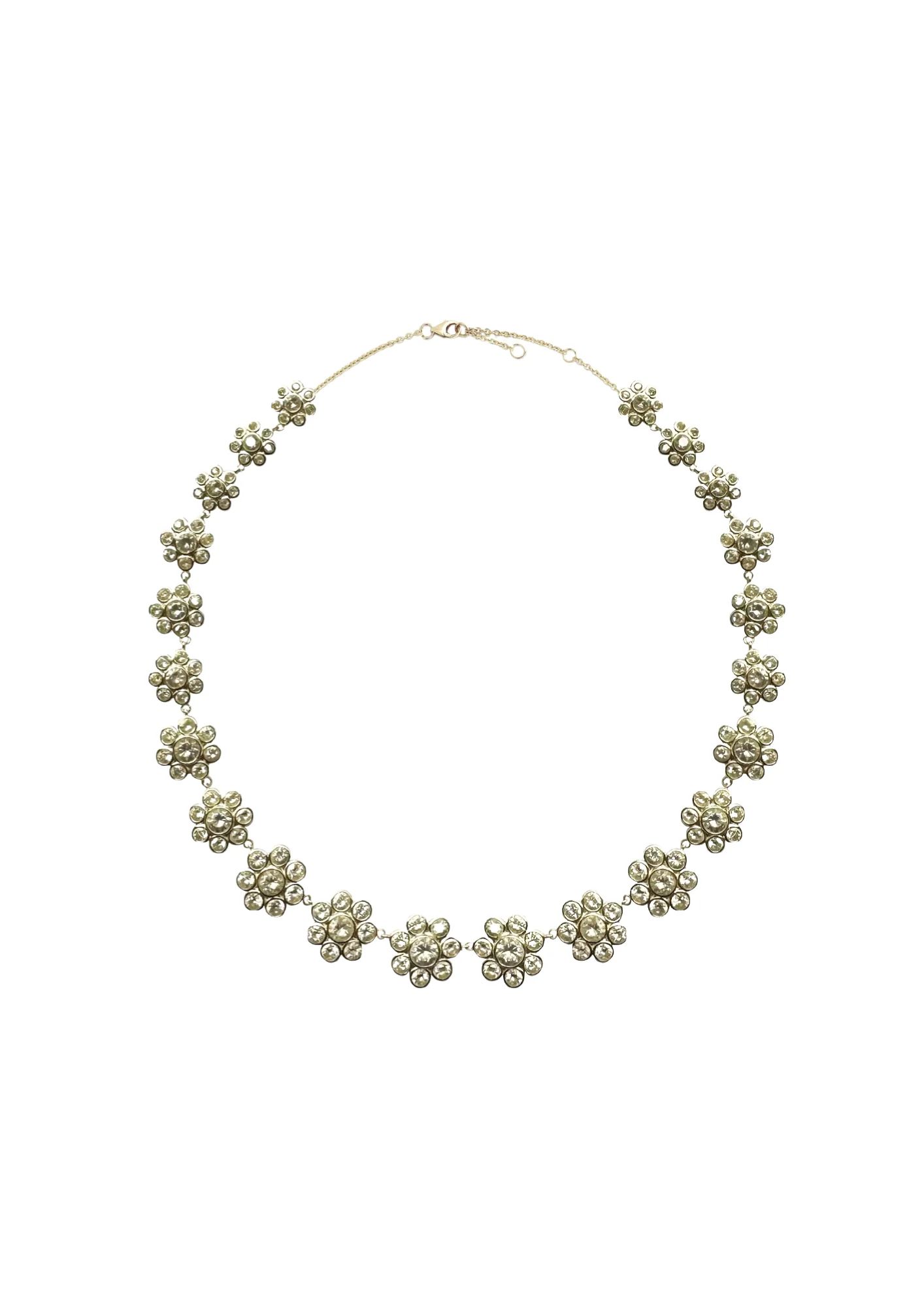 Bezel Flower Necklace | Nicola Bathie Jewelry