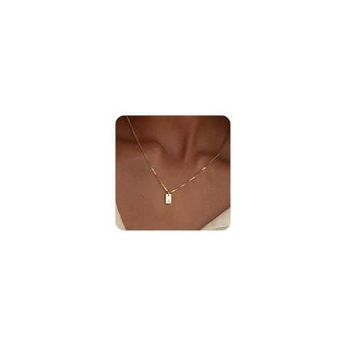 Initial Necklaces for Women 14K Gold Plated Letter Necklace Dainty Name Pendant Necklace Personalized Christmas Gifts for Women Trendy Gold Jewelry | Amazon (US)