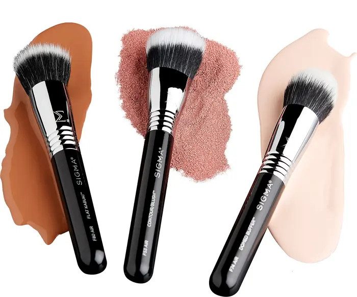 All About Face Makeup Brush Trio Set $76 Value | Nordstrom