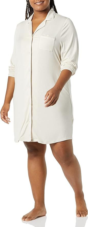 Amazon Essentials Women's Piped Nightshirt (Available in Plus Size) | Amazon (US)