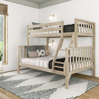 Max & Lily Bunk Bed Twin over Full Size, Solid Wood Scandinavian Style Bunk Beds for Kids | Target