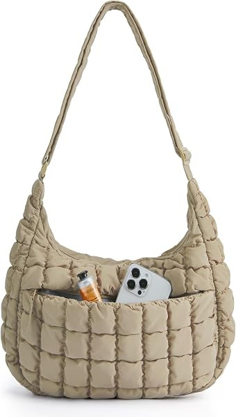BAGSMART Quilted Crossbody Bags for Women, Travel Purses Hobo Shoulder Bag | Amazon (US)