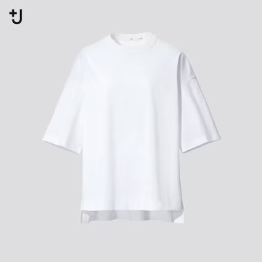 WOMEN +J SUPIMA COTTON OVERSIZED HALF-SLEEVE T-SHIRT | UNIQLO (US)