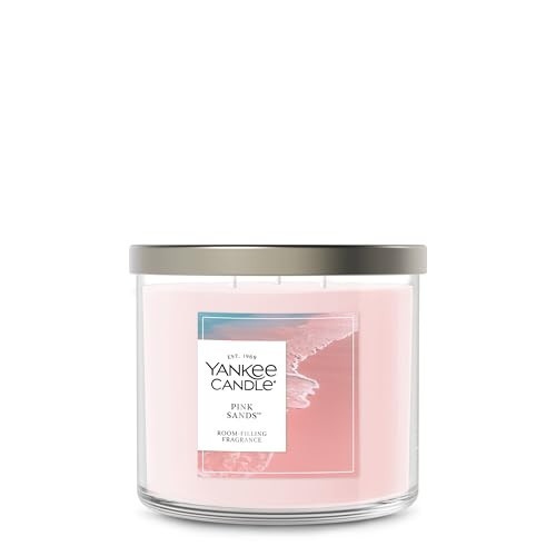 Yankee Candle Pink Sands, Scented Candle, 14.5oz 3-Wick Candle Jar with up to 40 Hours Burn Time | Amazon (US)