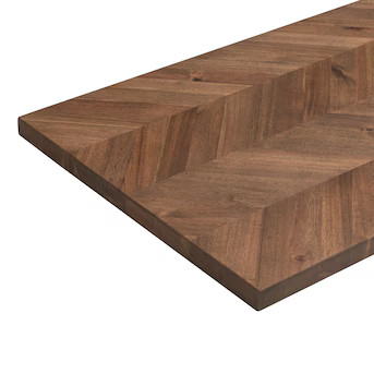 Sparrow Peak FSC Chevron 4-ft x 30-in x 1.5-in Walnut Stained Acacia Butcher Block Countertop | Lowe's